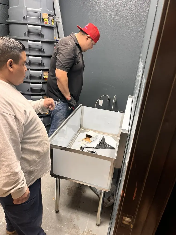 Commercial plumbing and sink installation in Emerson